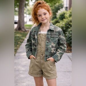 New Look Green Camouflage Jean Jacket